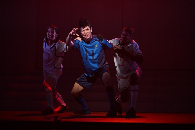 A scene from the final rehearsal of Blue Lock 4th STAGE